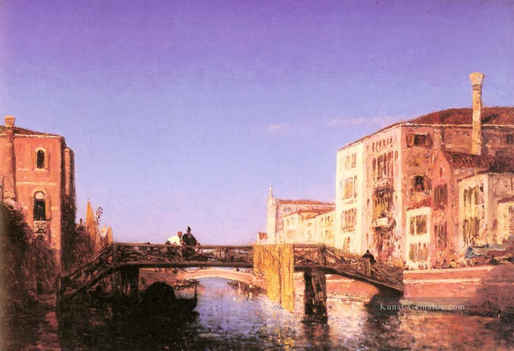 Le Pont De Bois A Venise Boot Barbizon Felix Ziem Seestück Ölgemälde
